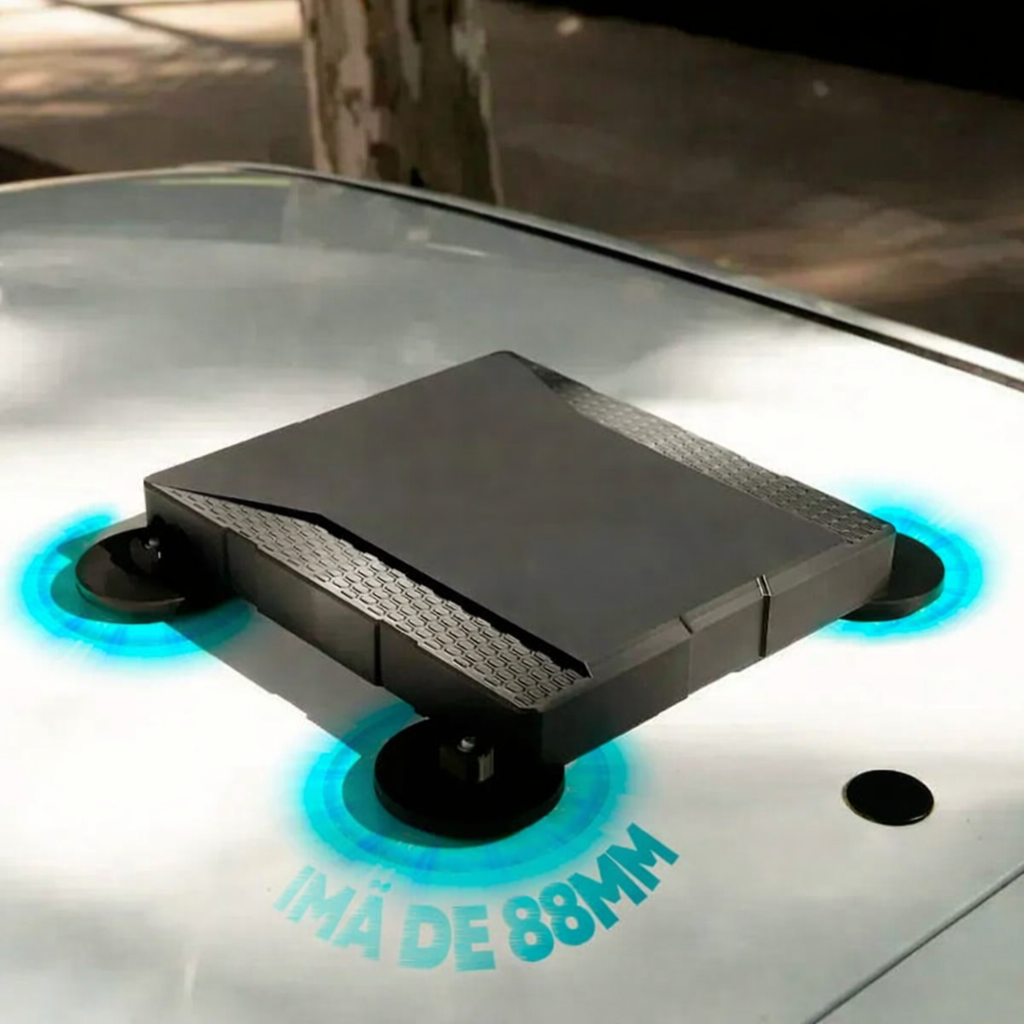 Case Para Starlink Mini Veícular Fechado Ímã 88mm Teto Carro Preto