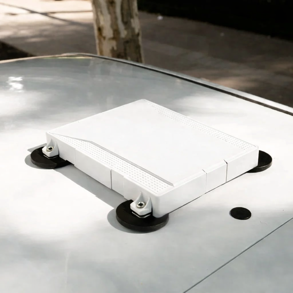 Case Para Starlink Mini Veícular Fechado Ímã 66mm Teto Carro Branco