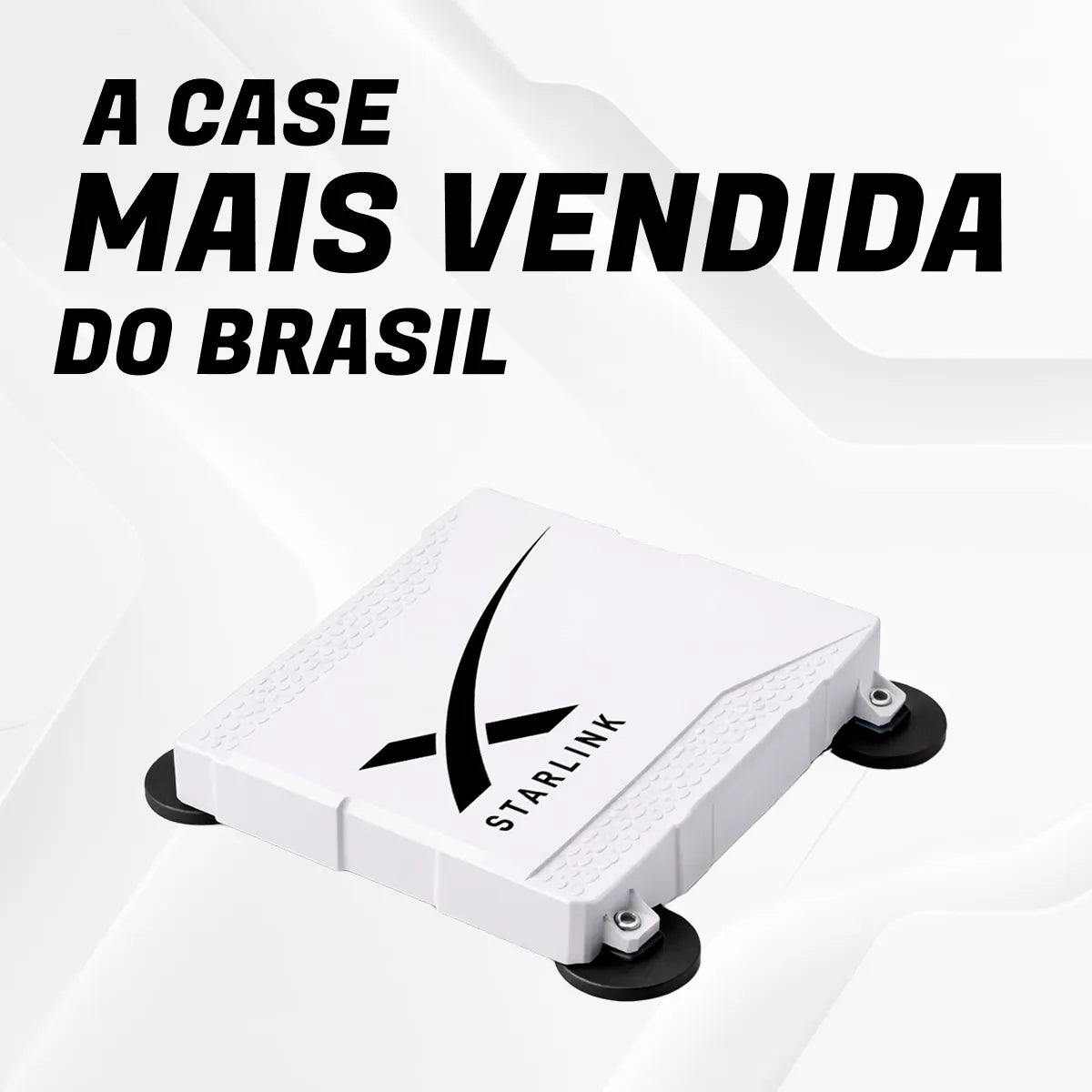 Case Starlink Mini Veícular Fechado Ímã 66mm Teto Carro Branco