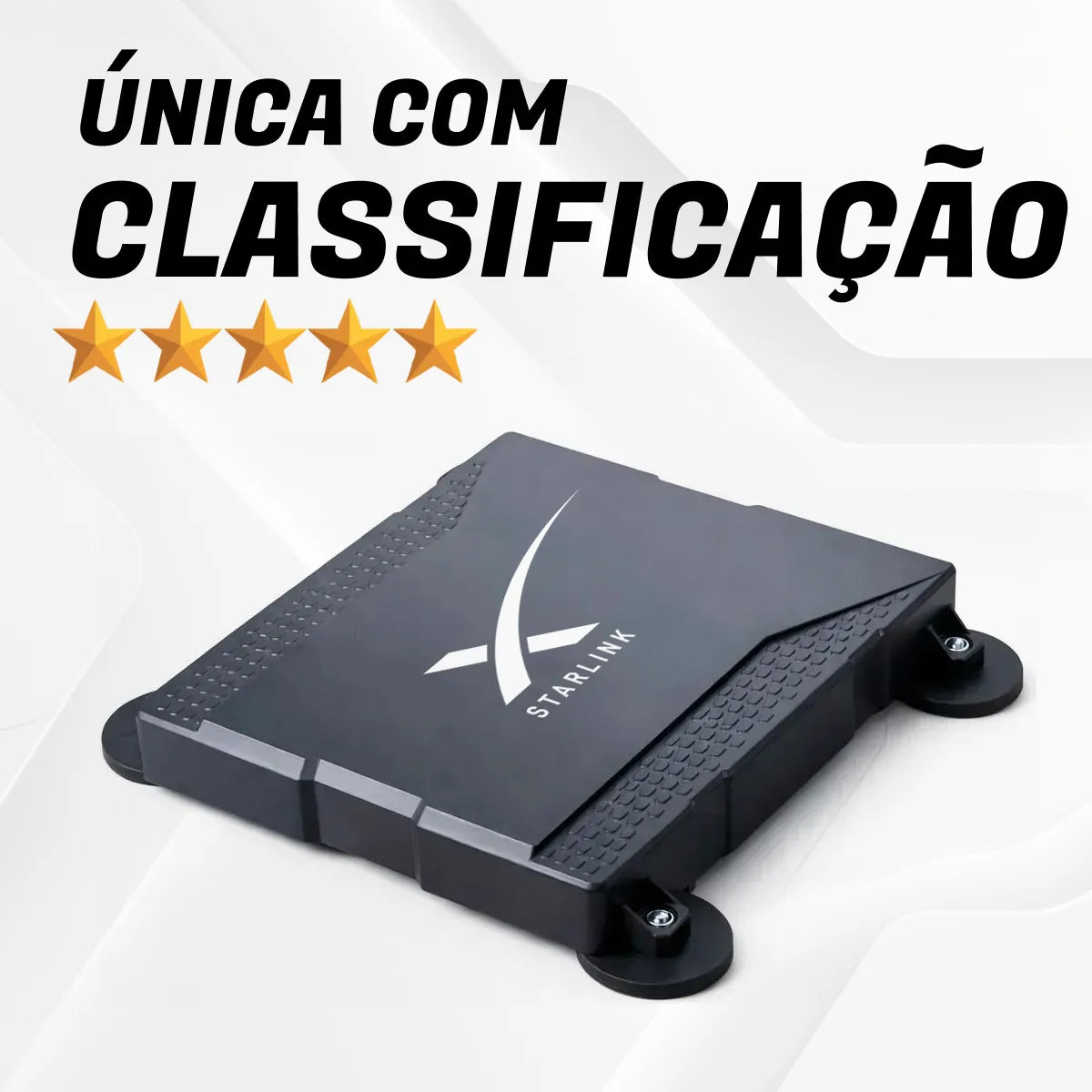 Case Starlink Mini Veícular Fechado Ímã 88mm Teto Carro Preto