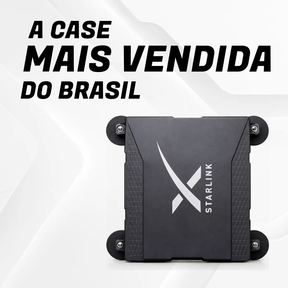 Case Starlink Mini Veícular Fechado Ímã 66mm Teto Carro Preto
