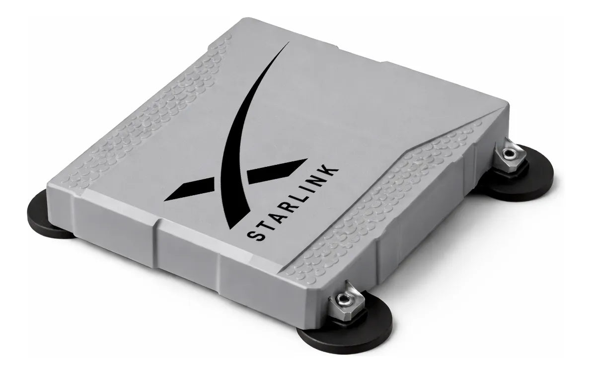 Case Starlink Mini Veícular Fechado Ímã 88mm Teto Carro Cinza