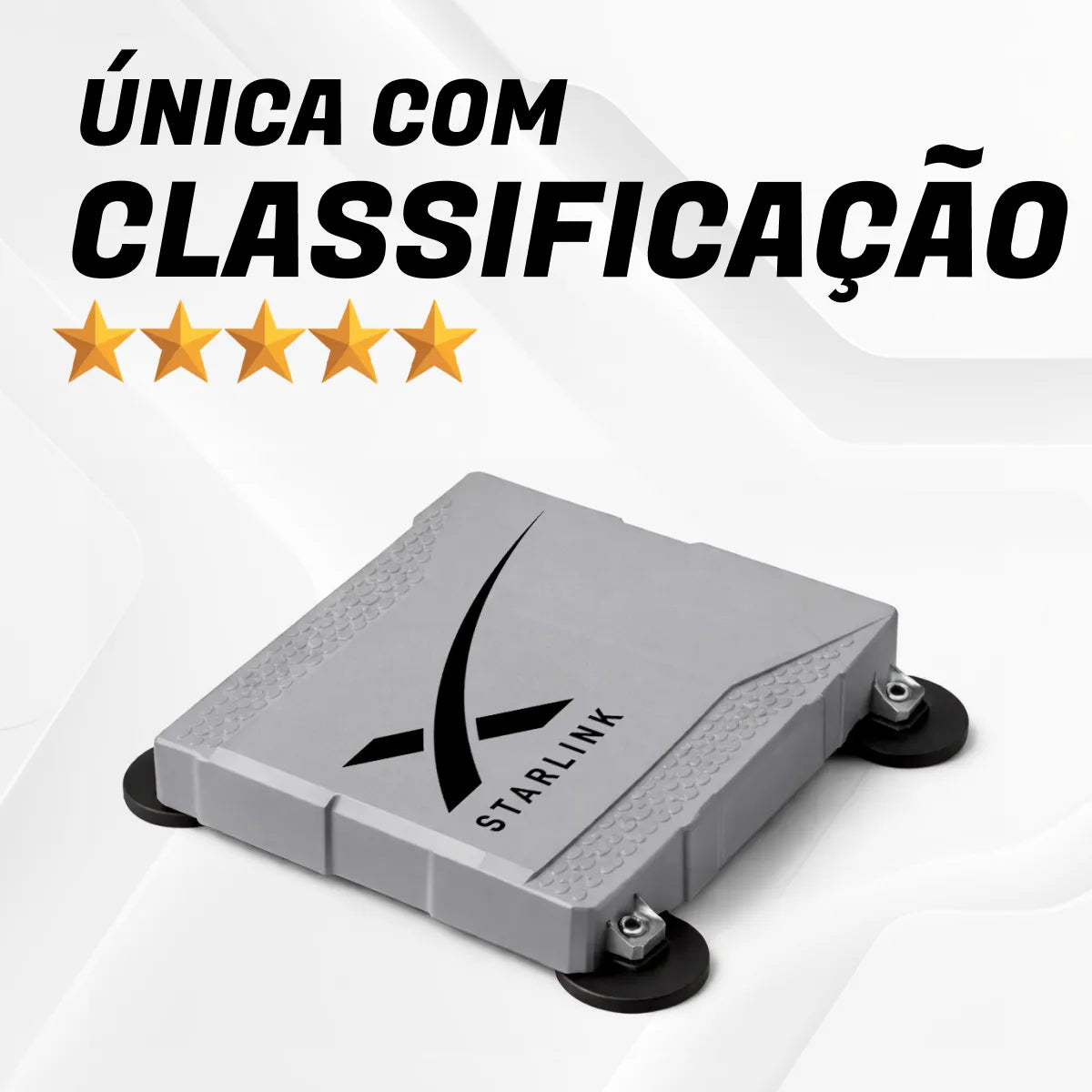 Case Starlink Mini Veícular Fechado Ímã 66mm Teto Carro Cinza