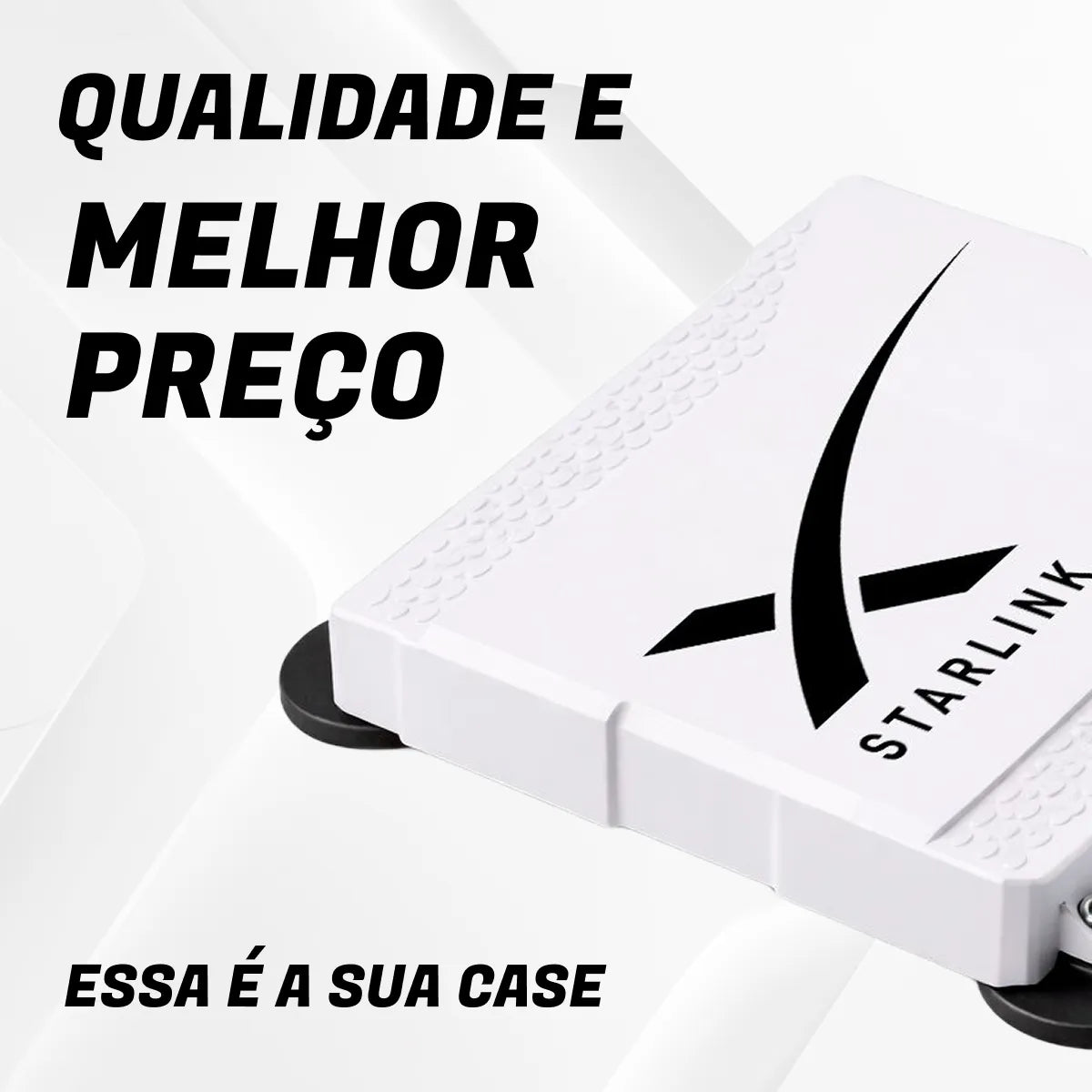Case Starlink Mini Veícular Fechado Ímã 66mm Teto Carro Branco