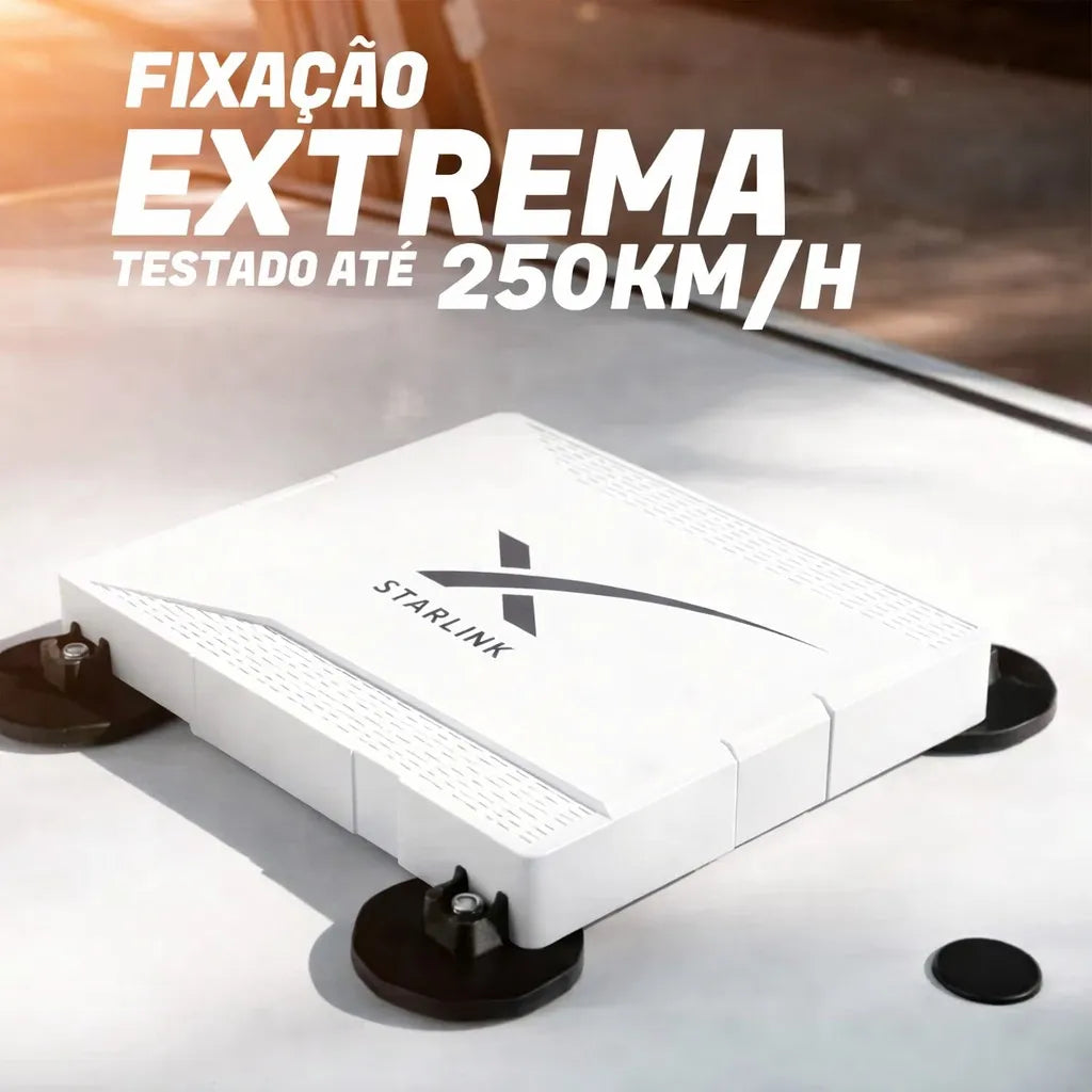 Case Starlink Mini Veícular Fechado Ímã 66mm Teto Carro Branco