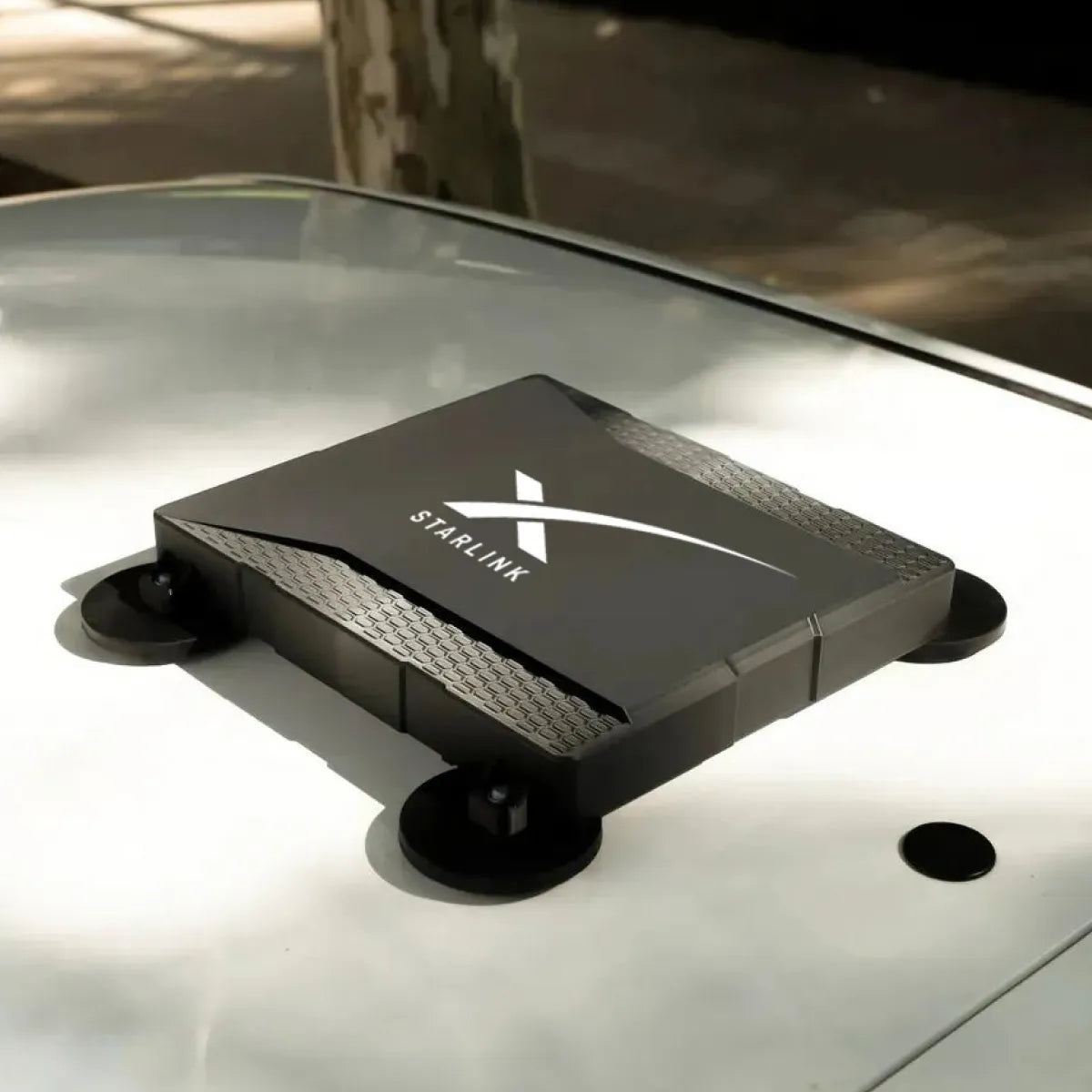 Case Starlink Mini Veícular Fechado Ímã 66mm Teto Carro Preto