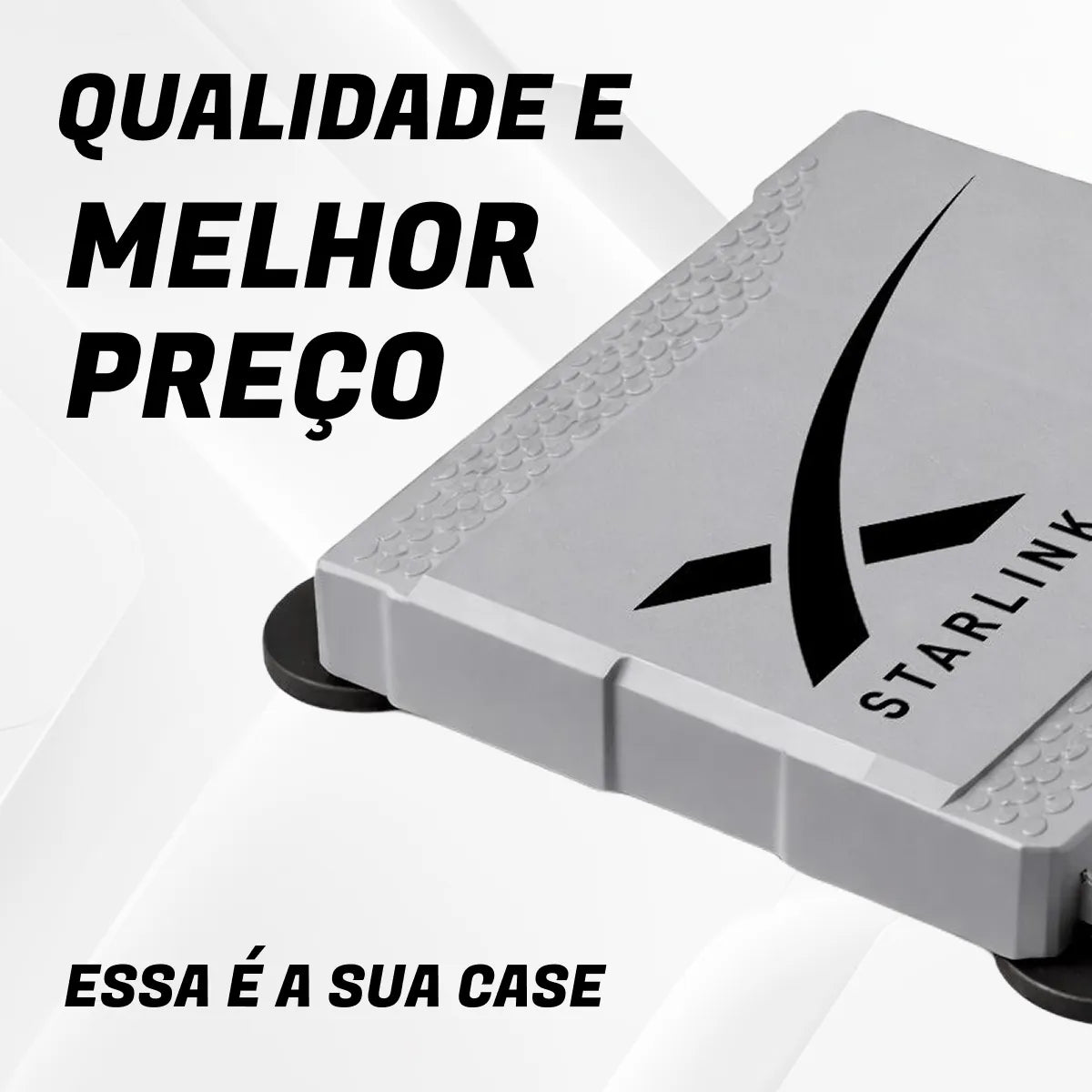 Case Starlink Mini Veícular Fechado Ímã 66mm Teto Carro Cinza