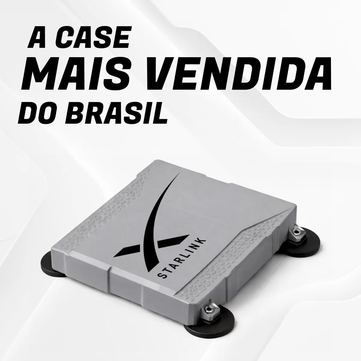 Case Starlink Mini Veícular Fechado Ímã 66mm Teto Carro Cinza