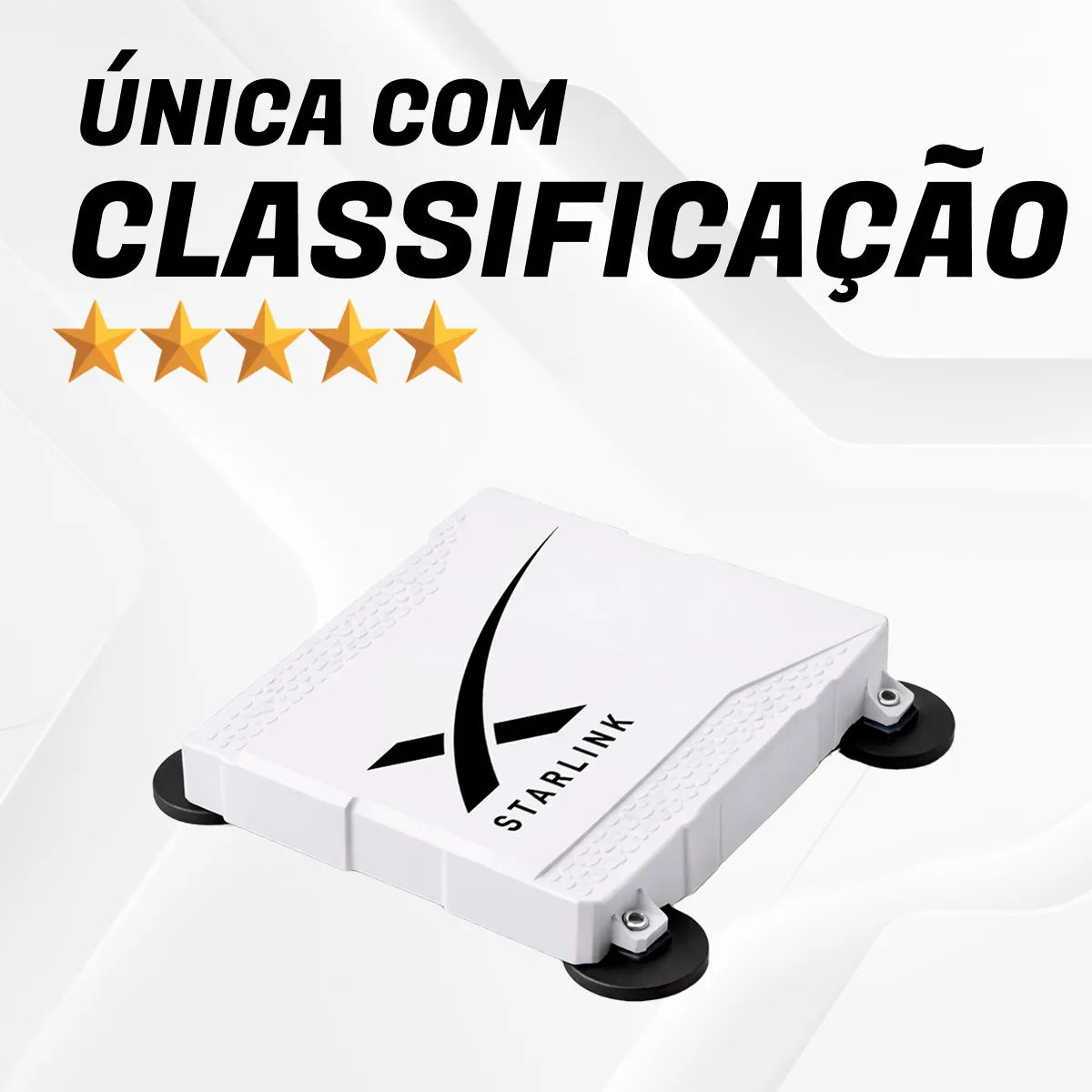 Case Starlink Mini Veícular Fechado Ímã 66mm Teto Carro Branco