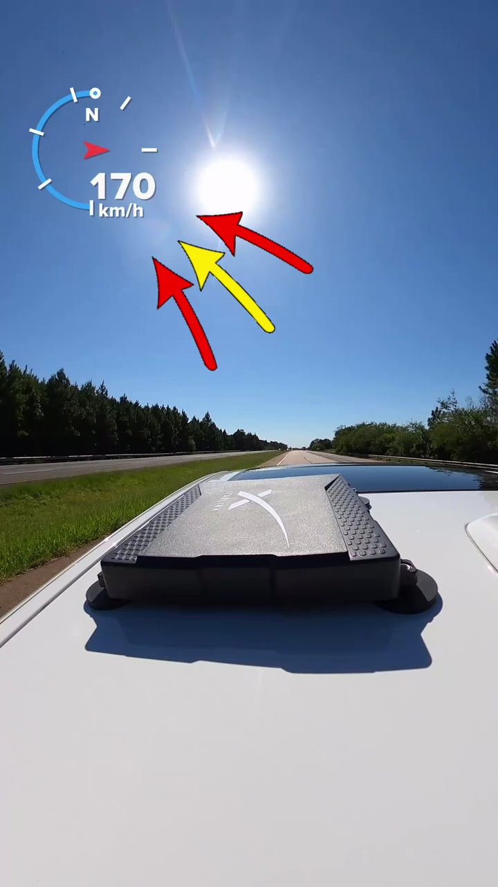 Case Starlink Mini Veícular Fechado Ímã 88mm Teto Carro Cinza