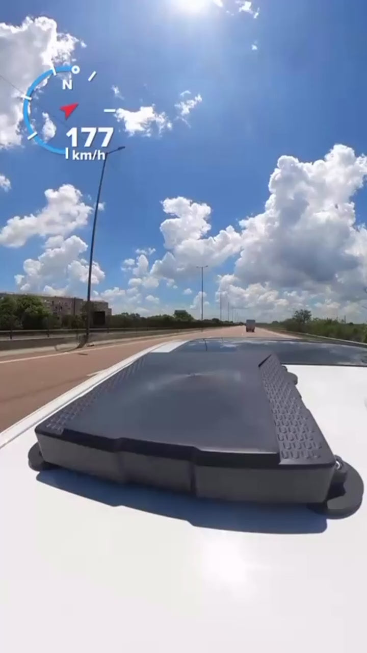 Case Starlink Mini Veícular Fechado Ímã 66mm Teto Carro Cinza